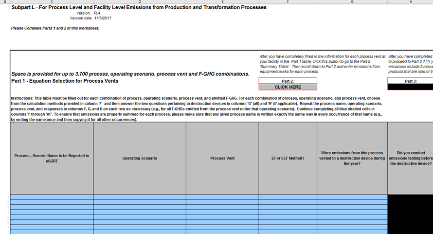 Image showing Subpart L reporting form.